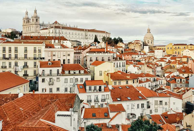 portugal alfama housing buildings slide